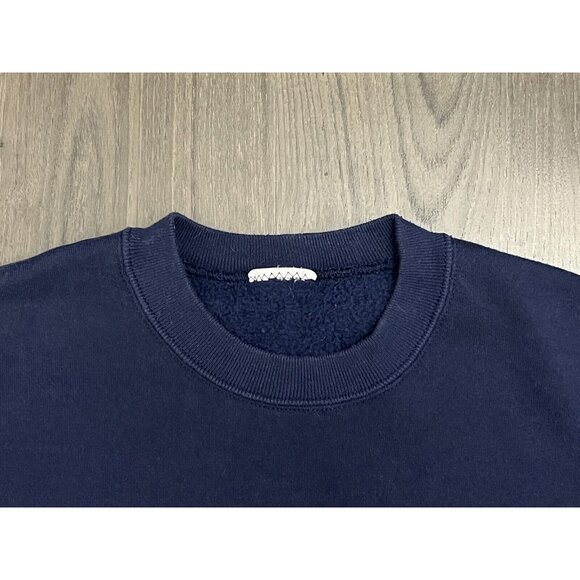 Vintage Champion Sweatshirt Crewneck Plaid Spell Out Blue Small / Medium - Picture 3 of 7